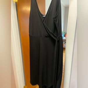 Mini Black Wrap Dress!